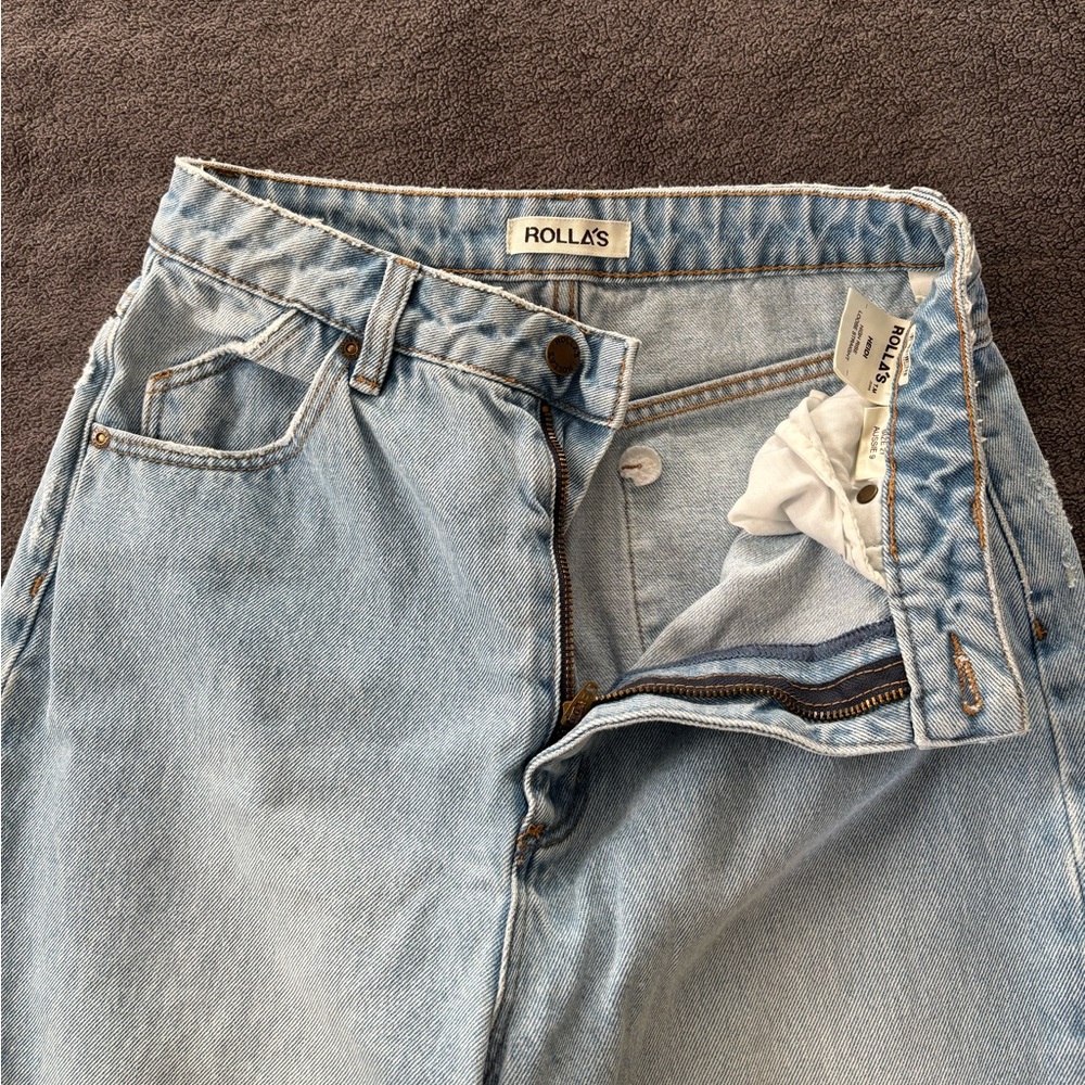 Rollas High Rise Loose Straight Jeans